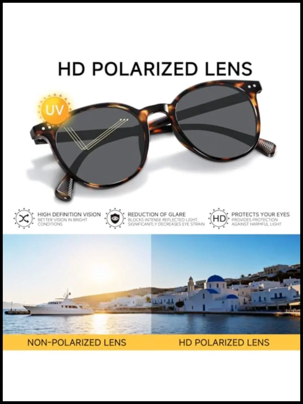Polarized Retro Round Sunglasses UV Protection Small Frame Trendy